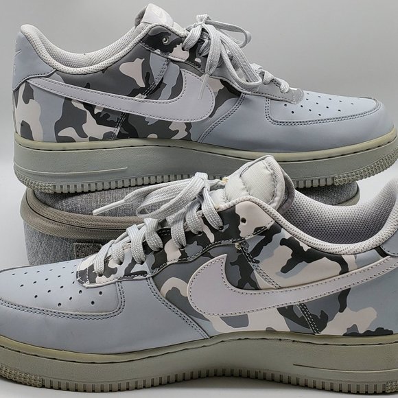 Nike Air Force 1 Winter Camo Platinum Camo Shoes Men's Size 11 823511-009 Rare - Picture 2 of 9